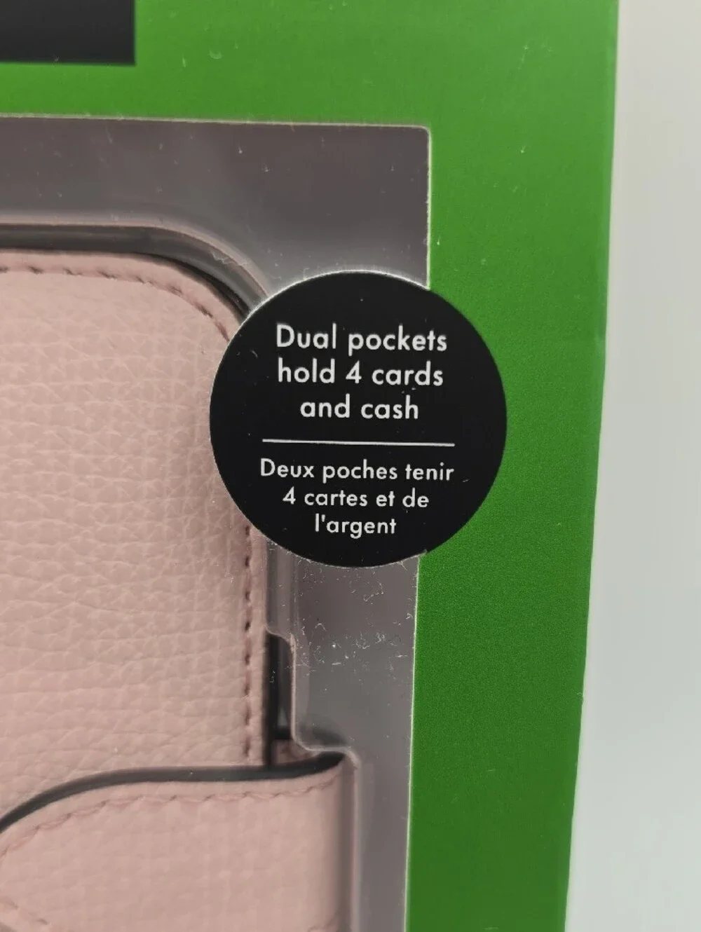 kate spade Pink Magnetic Wallet for Phone Case with Card Slots